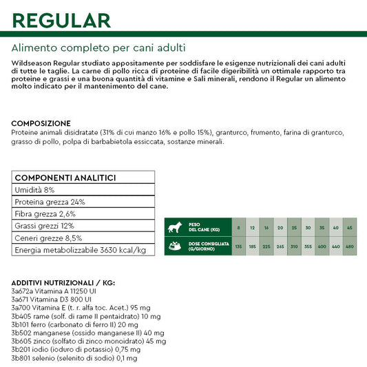 Wildseason Regular - Mangime per cani adulti
